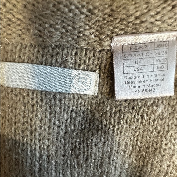 Tan Crew Neck Sweater with Ribbed Hem - Picture 8 of 8
